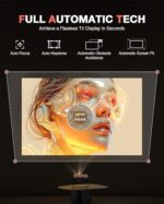 【360°Adjustable Stand & Auto Focus/Keystone】Mini Projector - Image 3