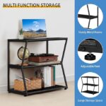 AV Media Stand Corner Shelf for Record Player 3 Tier Petite Entertainment Center - Image 2