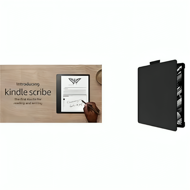 Untitled-design-2024-08-10T152059.785-1.png Kindle Scribe Bundle. Includes Kindle Scribe (32 GB), Premium Pen, and NuPro Bookcover in Black - Image 1